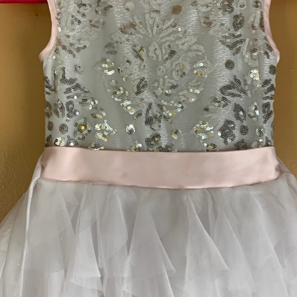 Jona Michelle girls size 5 dress tulle, sequins, layered, sparkle, shiny - Picture 3 of 10